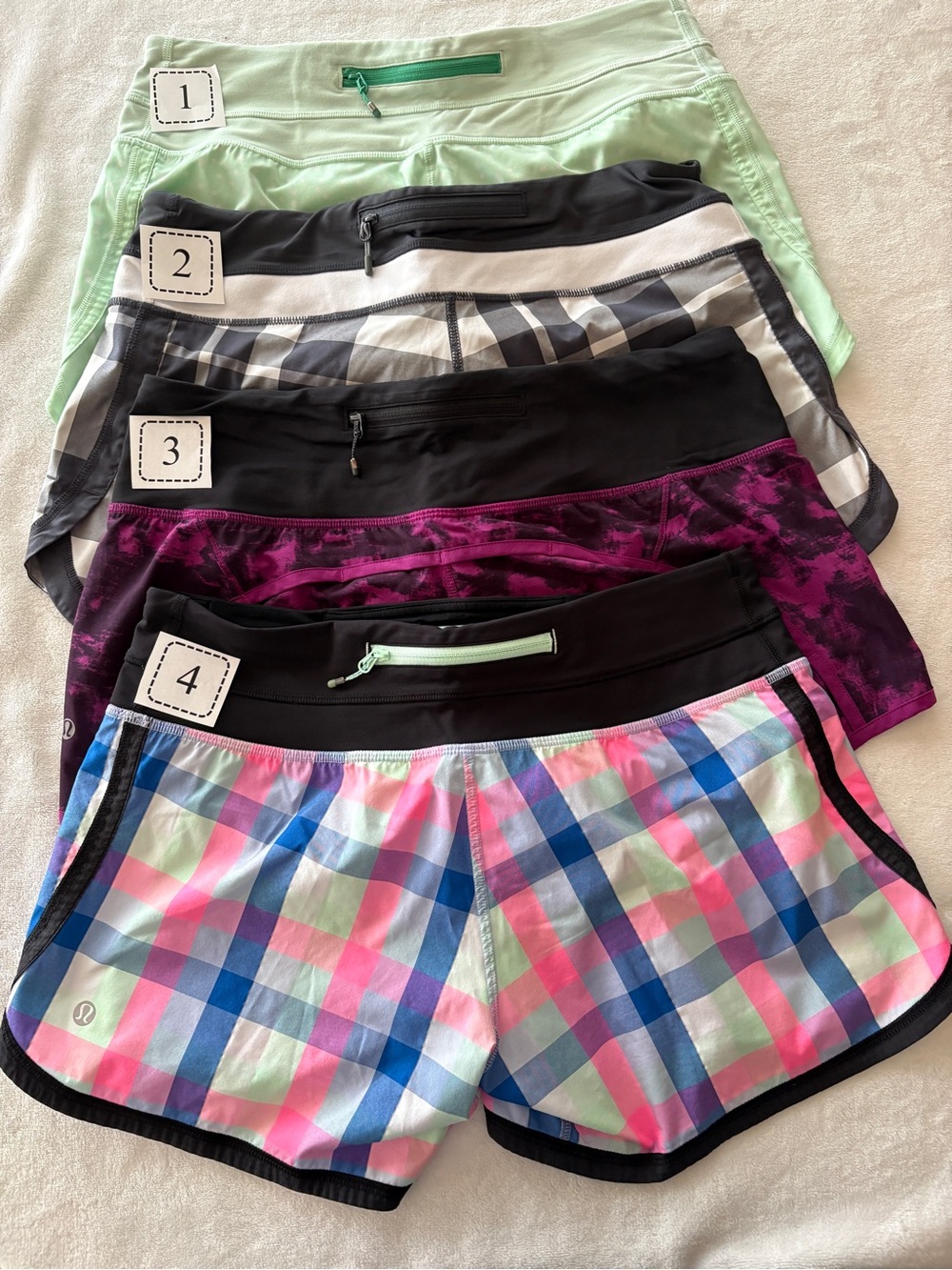 Lululemon speed up shorts. All size 6. Good condition and clean liners. - Picture 2 of 2